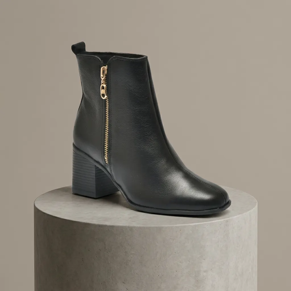 Bota de couro fechada