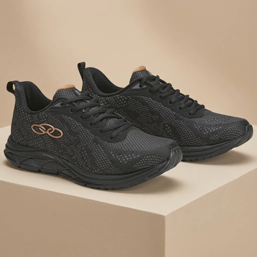 Tênis esportivo feminino preto Olympikus